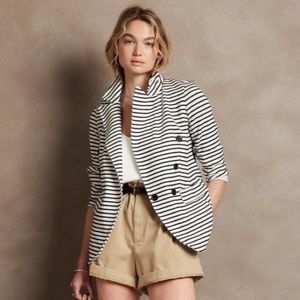 Banana Republic Factory pique striped blazer Sz XS